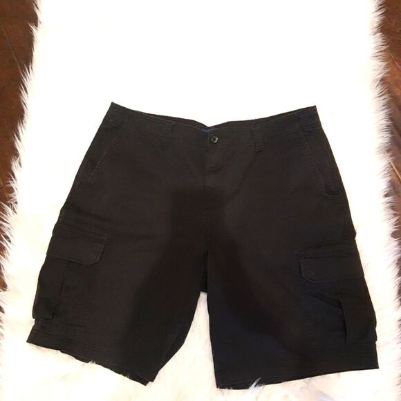 George Other - 𝅺George Mens Black Cargo Shorts Size 36